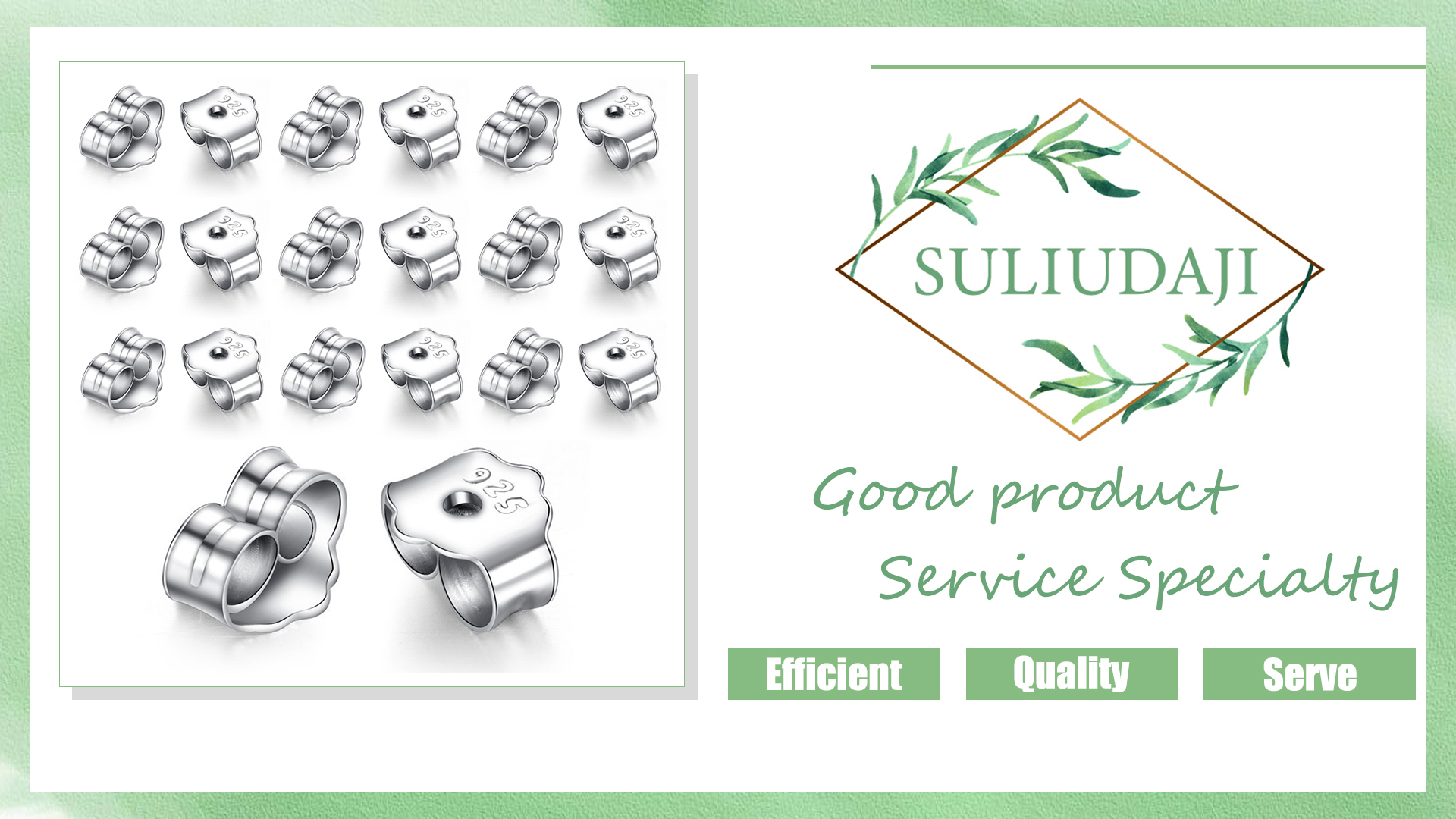 5 Paia Di Chiusure A Farfalla In Vero Argento Sterling Per Orecchini A Perno. Si Adatta Alla Maggior Parte Degli Orecchini A Bottone Di Dimensioni Standard. Viene Fornito In Una Confezione Regalo - Foto 8