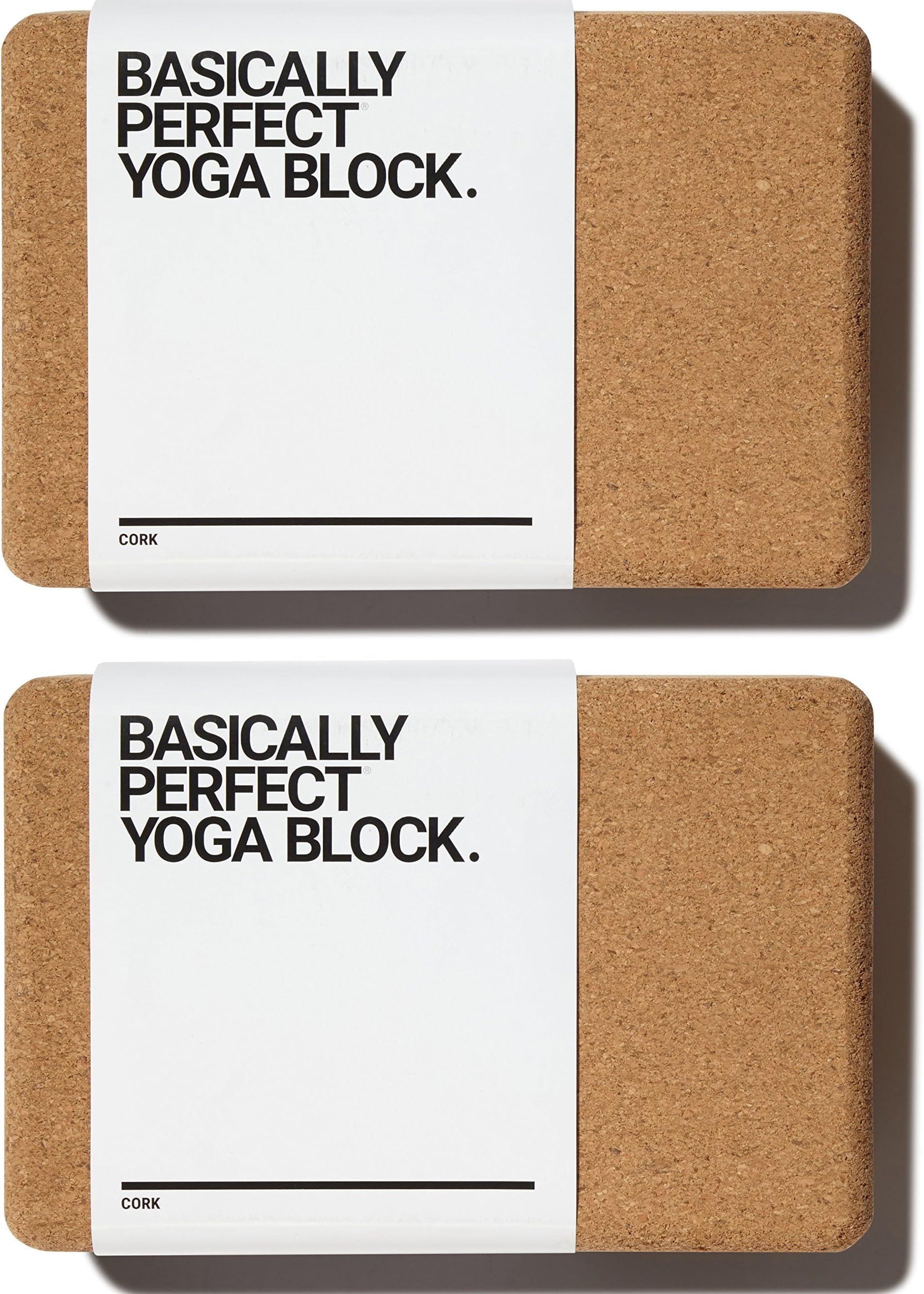 [2 PC Set] Cork Yoga Blocks, Eco-Friendly, Non-Toxic, Non-Slip, Will Not Chip, 9" x 6" x 4", Naturally Stays Fresh