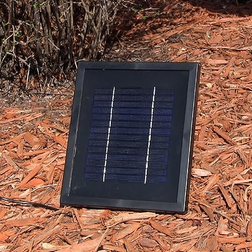 Miniatura 6 de Sunnydaze French Lily - Fuente de agua de pared para exteriores con batería de respaldo bomba y panel función de decoración de cascada de patio