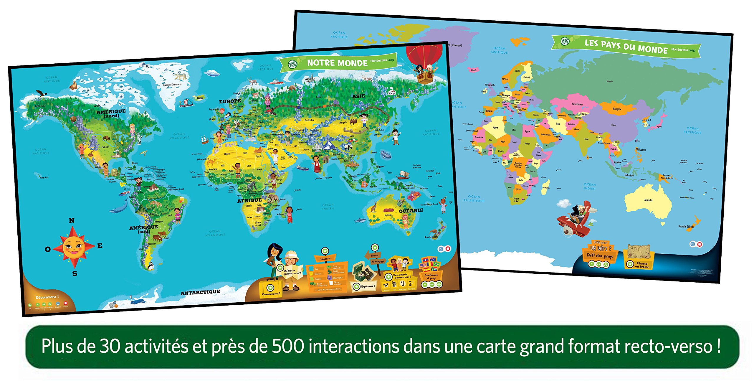 Leapfrog - 80885 - Jeu Educatif - Carte Mon Lecteur Leap/Tag - Mappemonde Interactive (stylo lecteur Tag non inclus)