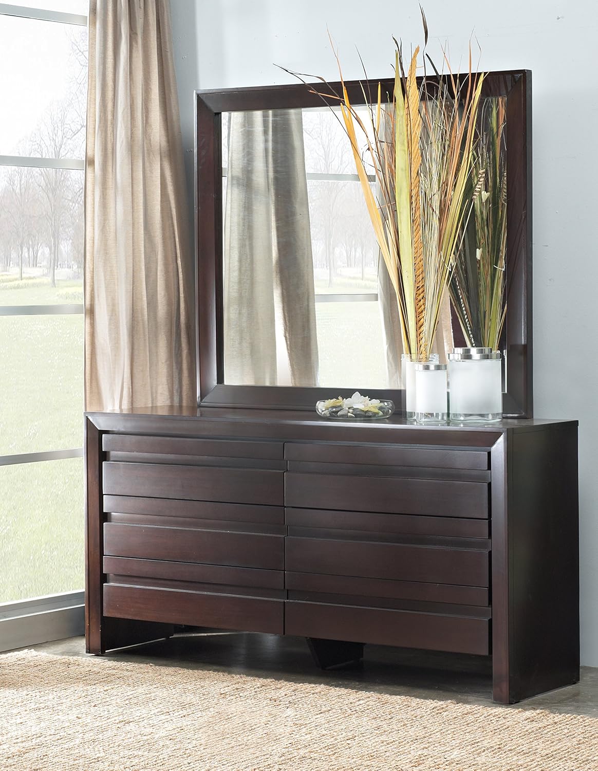 Modus Furniture BR1583 Brighton Mirror Cinnamon
