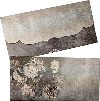 Jain Cards Grey Brown Floral Design Shagun Envelopes (30)