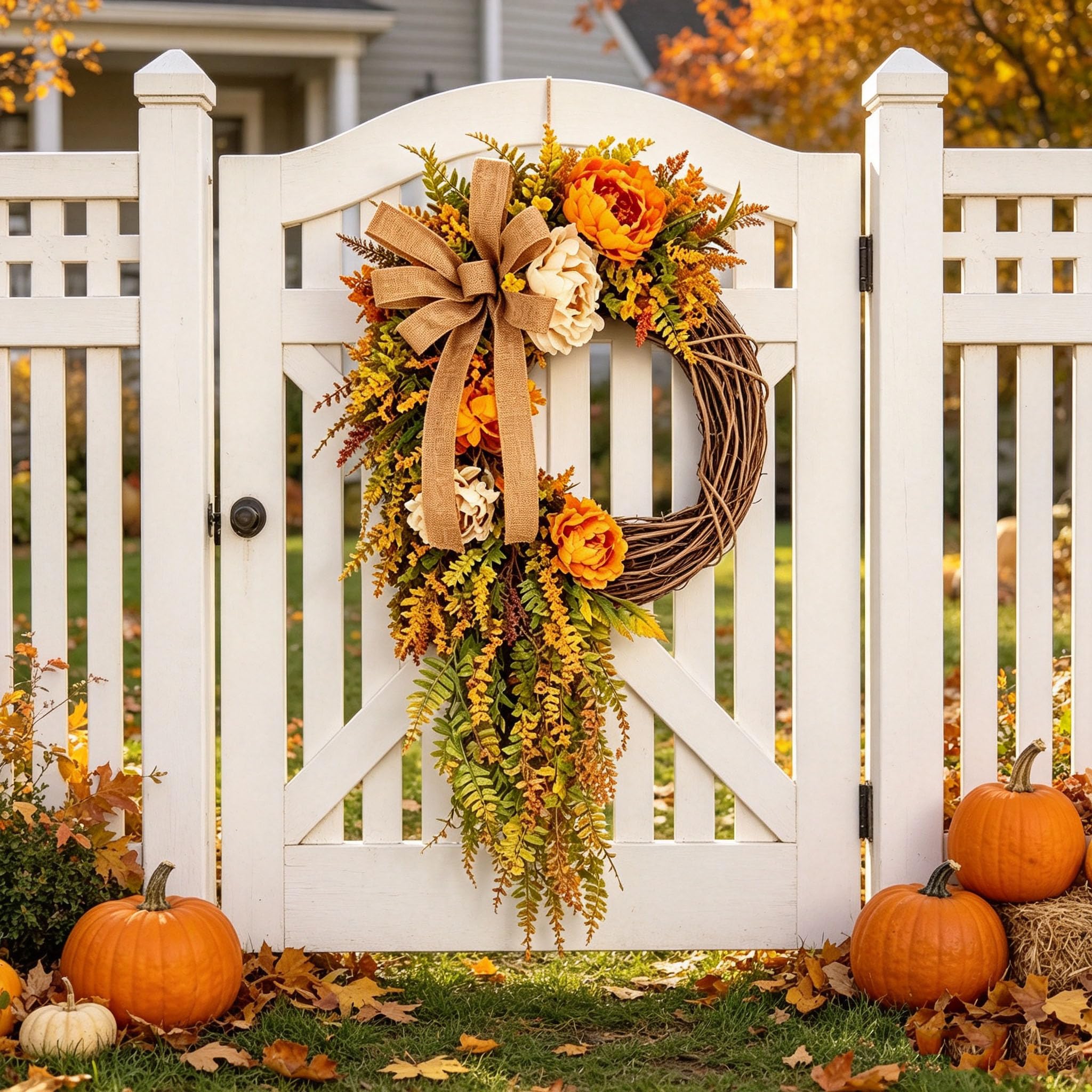 Künstliche Herbstkränze Herbstdeko Türkranz (60CM)