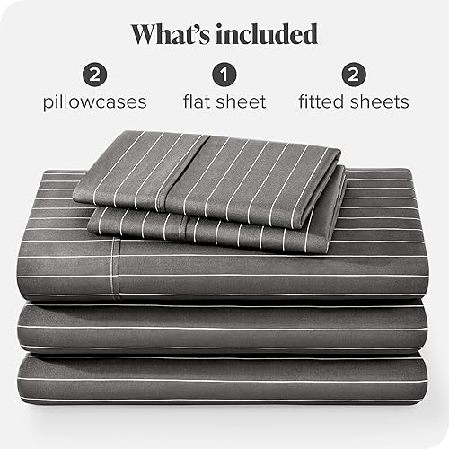 Miniatura 325 de Bare Home Juego de sábanas de tamaño individual XL, tamaño de dormitorio universitario, sábanas de microfibra ultrasuave de 1800 hilos, bolsillos 22