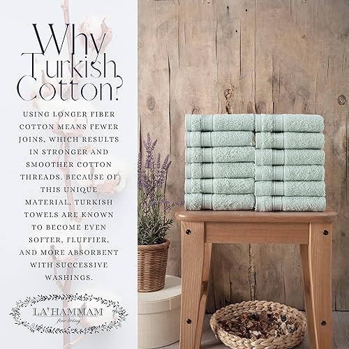 Miniatura 6 de Toallas de algodón turco de lujo de fácil cuidado, extrasuaves y absorbentes, calidad de hotel y spa, toallas turcas de cocina y baño por LA' HAM