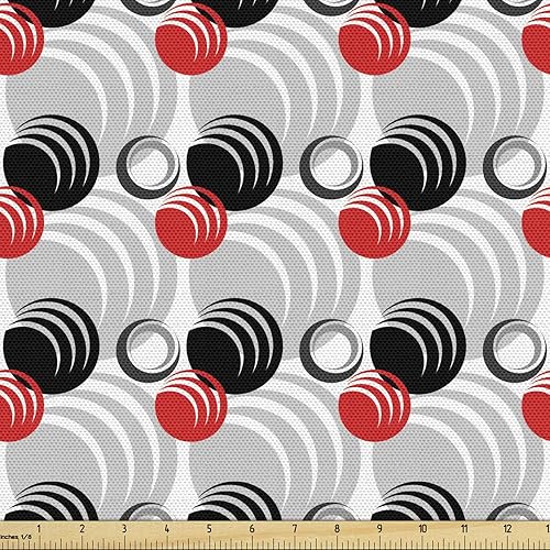 Miniatura 93 de Tela de panda Lunarable de The Yard, diseño de oso asiático con dibujos animados comiendo hojas y ramas, animal silvestre, tela decorativa para