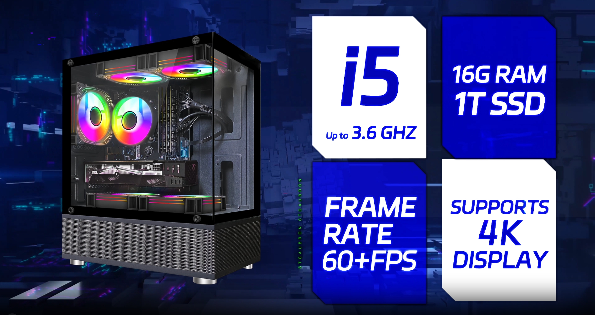 Amazon.com: STGAubron Gaming PC Desktop, Radeon RX 590 8G GDDR5