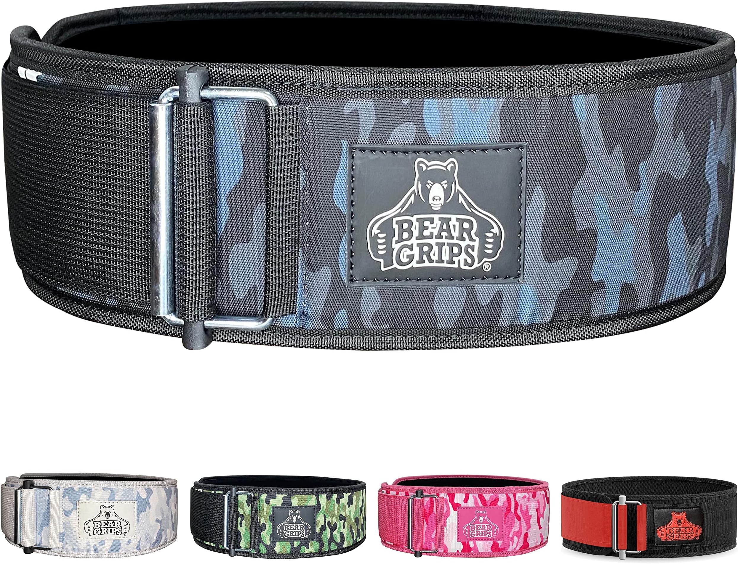 Bear GripsWeight Lifting Belt, Weightlifting Belt for Women, Weight Belt For Men Gym Belt With Locking Buckle, Nylon Belt, Squat Belt, Deadlift Belt, Workout Belt, Exercise Belt for Back Support