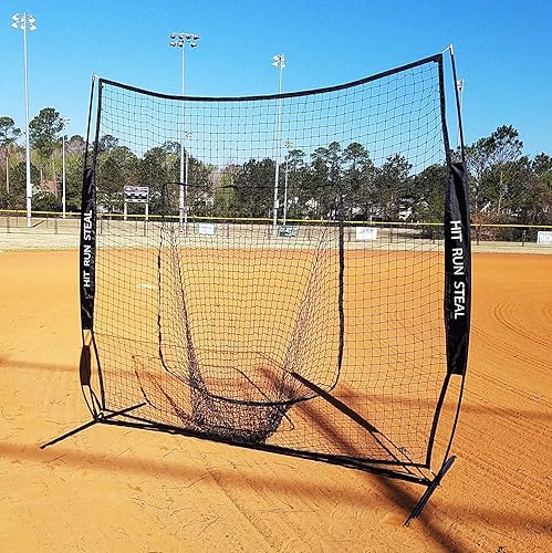 Miniatura 4 de Hit Run Steal Red de béisbol y sóftbol resistente con bolsa de transporte, red de golpeo perfecta para tus prácticas de bateo y lanzamiento