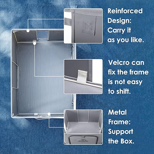 Miniatura 7 de SHIMOYAMA Organizador de maletero para equipo de campamento, contenedor de tela plegable de 68 litros con tapa, caja de almacenamiento de 20 galones