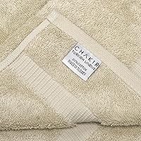 Vista 4 de Chakir Turkish Linens Toallas turcas de alta calidad 100% algodón para baño, toallas de baño grandes de 30 x 60 pulgadas (4 piezas, beige)