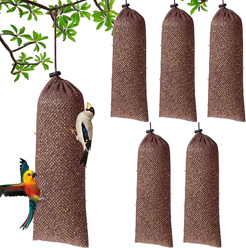 Miniatura 8 de Weewooday Alimentador de calcetines de pinzón de 6 piezas, alimentador de pájaros instantáneo, color blanco