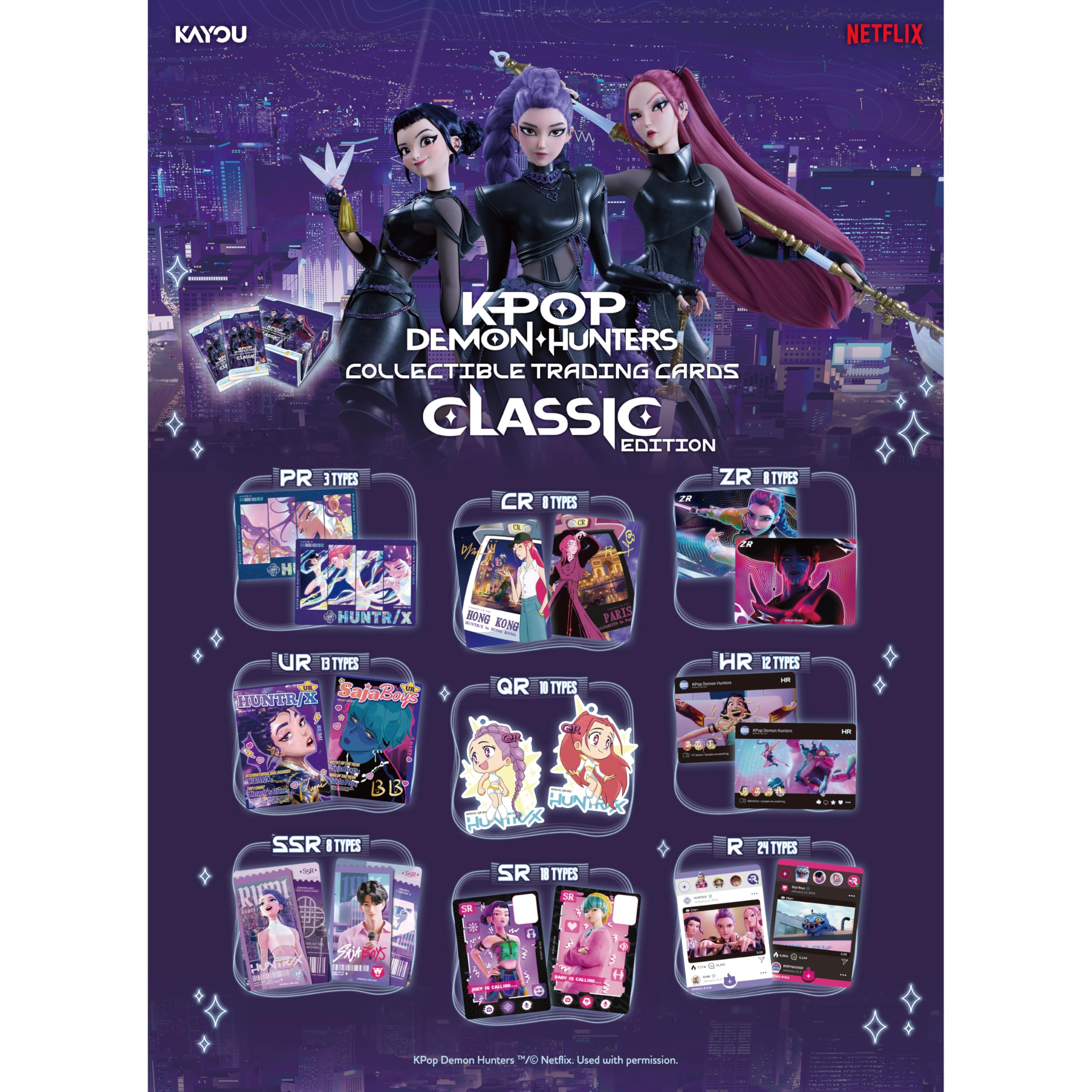 Espositore 20 bustine K-Pop Demon Hunters: Kayou - Collectible Cards Classic Edition 001 - Serie 1-B
