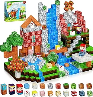 200PCS Magnetic Blocks, Magnetic Building Cube Toys for Kids, STEM Montessori Stacking, Sensory Education Toys for Toddlers Building World Set, Christmas Birthd