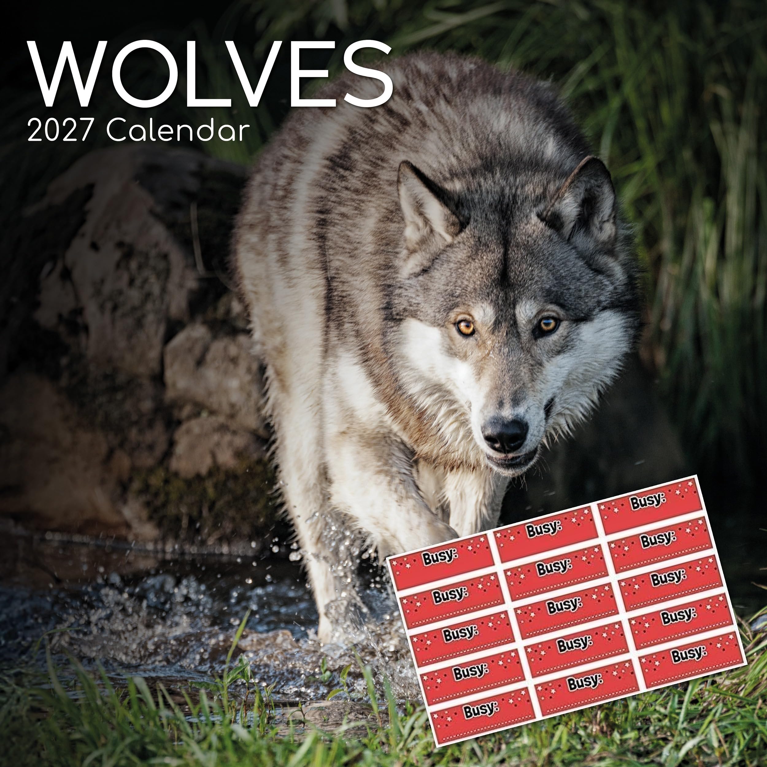 TGSC | Wolves 2027 Calendar with Planner Stickers | Home & Office Organiser