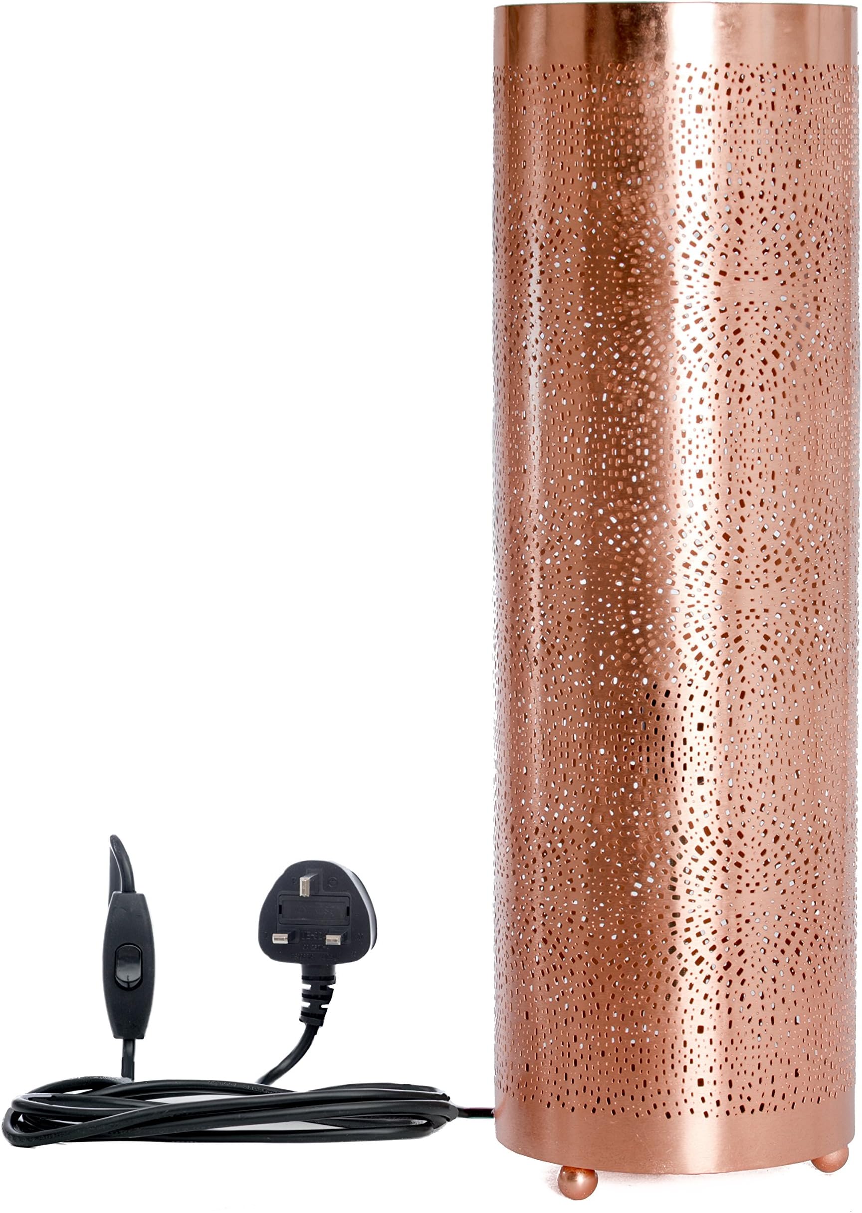 lamps and Light, Iron, New Moroccan Handmade Floor Lamp, Decorative Indoor Pipe, Unique Pendant Light, 15 x 15 x 40 cm, Copper [Energy Class A++]
