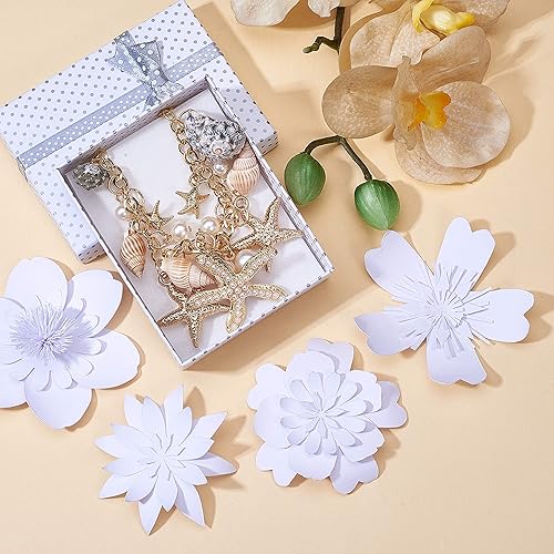 Miniatura 6 de PH PandaHall Pulseras de concha de estrella de mar, pulsera de perlas de imitación de concha de estrella de mar, pulsera bohemia ajustable de concha