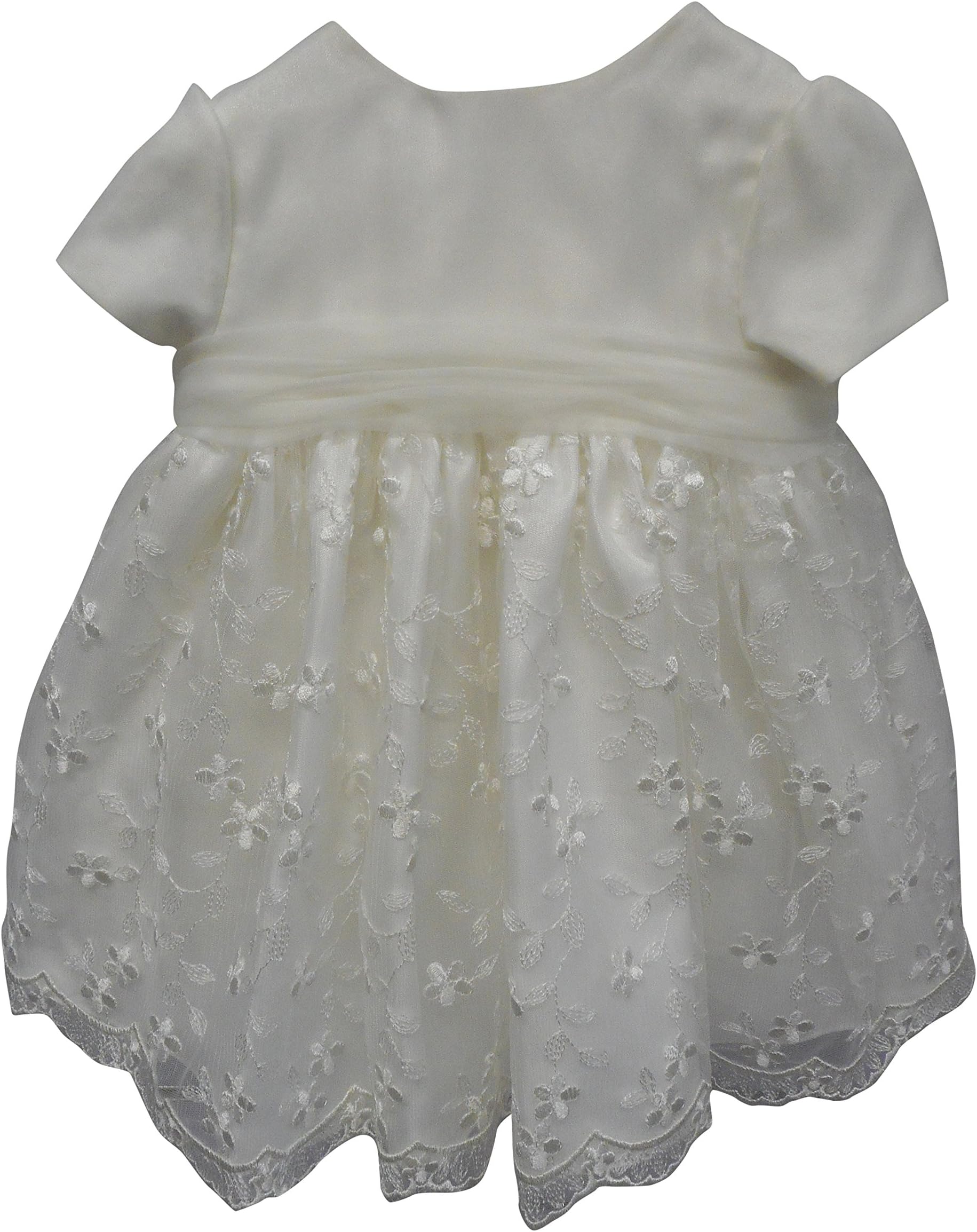 Girls Formal Occasion Christening and Party Dress with Bonnet (6 Months)