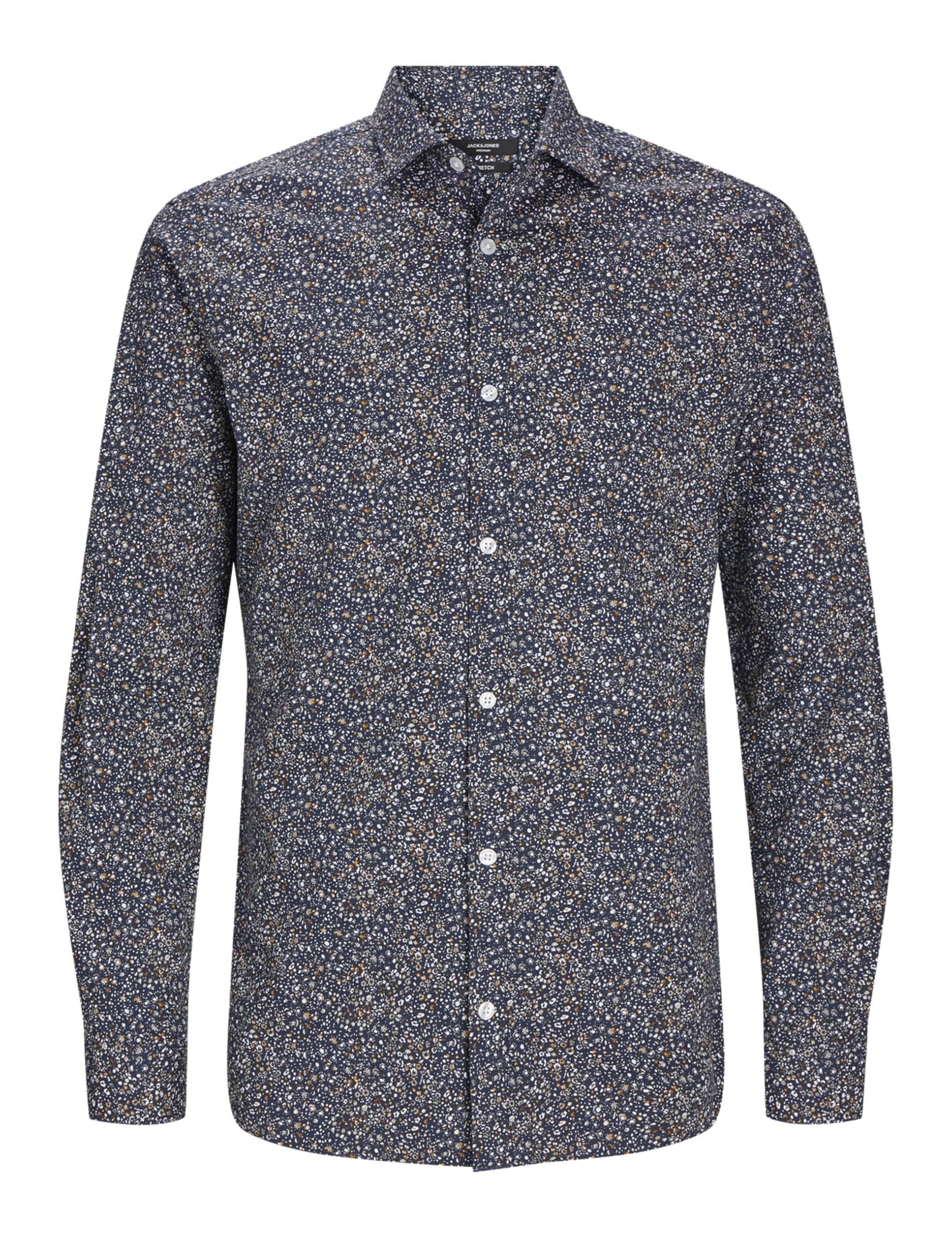JACK & JONES Jprblablackpool Ls Aw24 Sn Stretch Shirt, Night Sky/fit: Slim fit, S