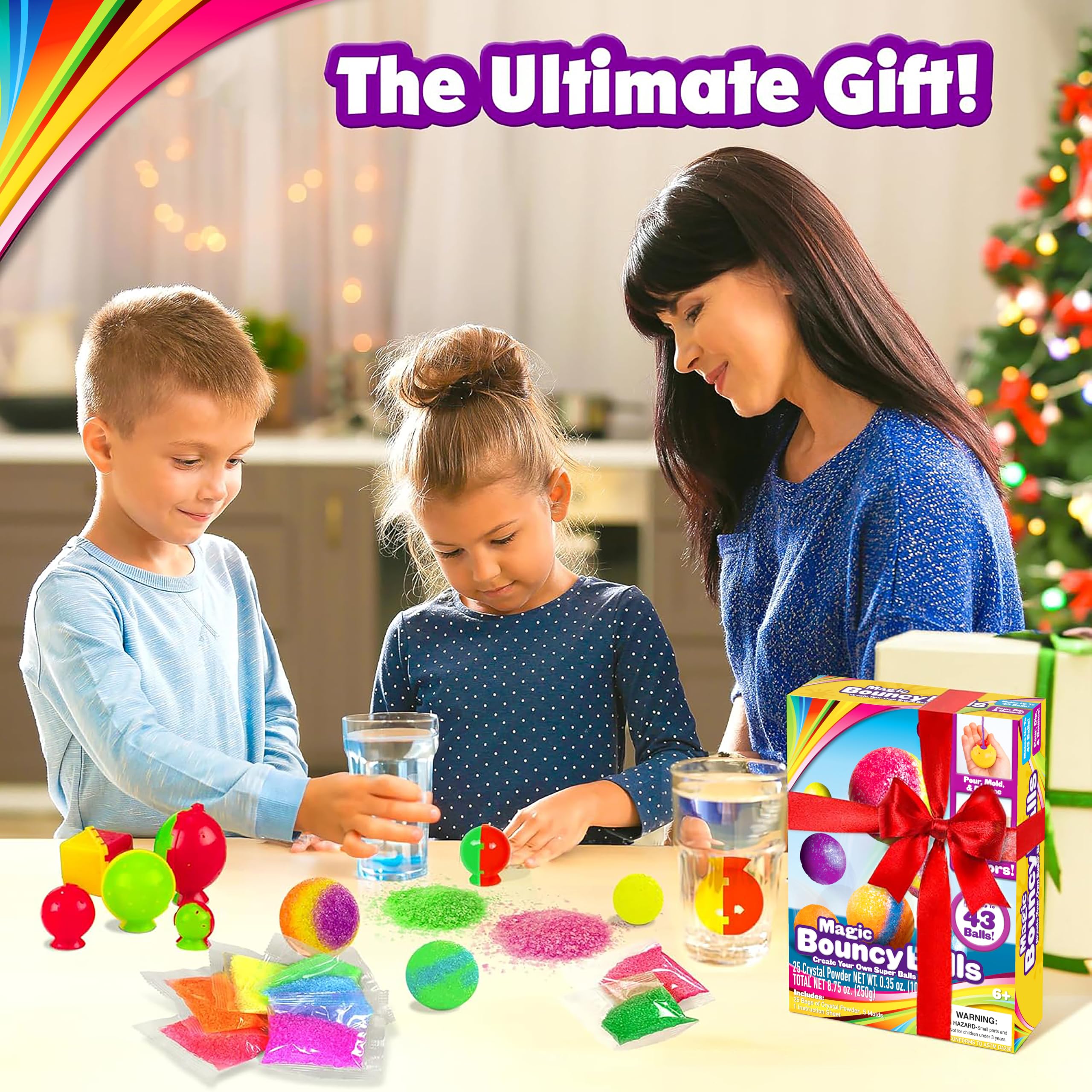 Creative Kids DIY Magic Bouncy Balls - 43 Ball Kit - STEM Science Toys — Amazon image 2