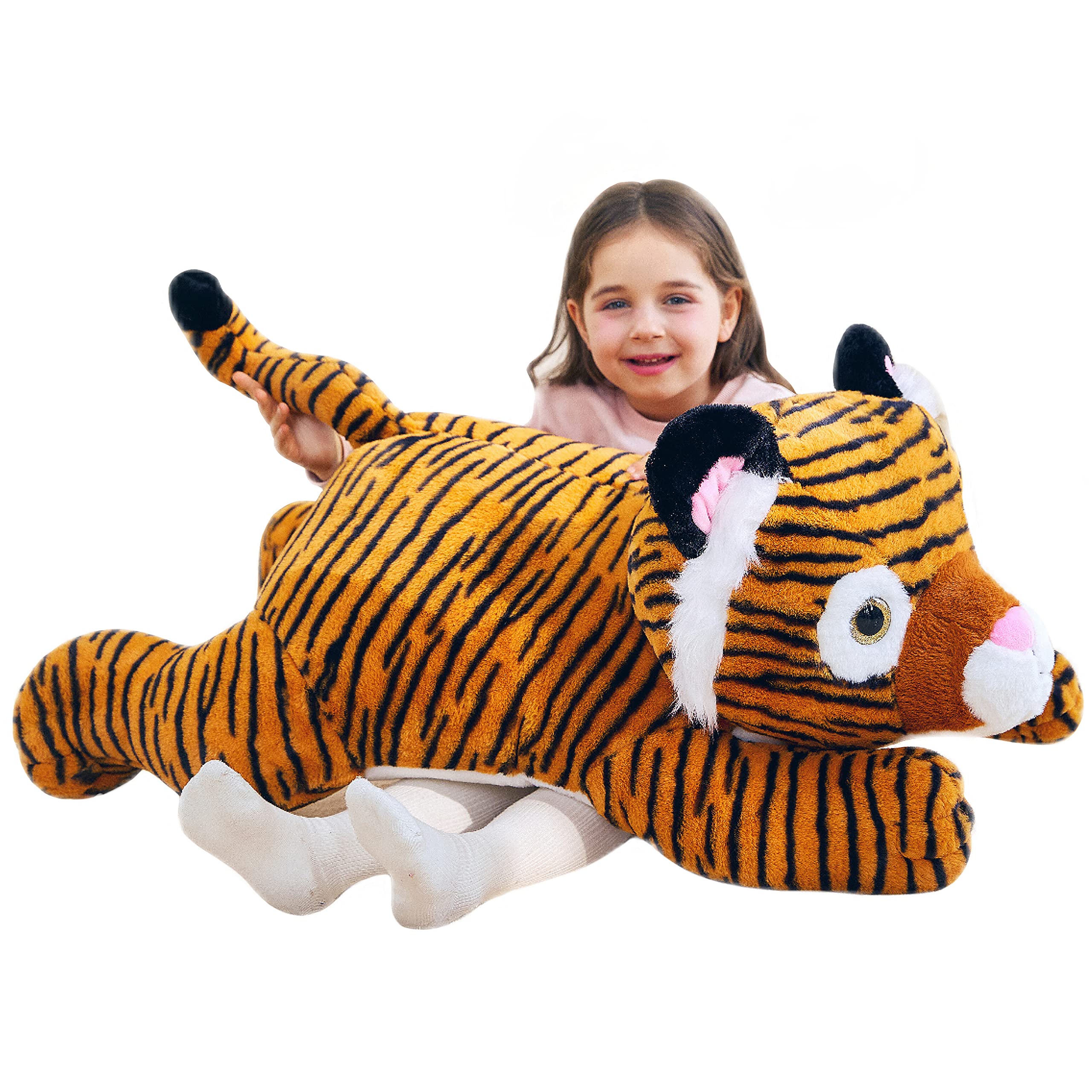 Buy IKASA Giant Tiger Stuffed Animal Plush Toy,Large Tiger Cute Jumbo Soft Toys,Huge Big Size