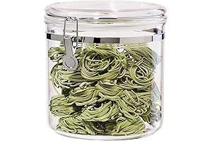 Oggi Jumbo Clear Canister with Clamp Lid, 150oz