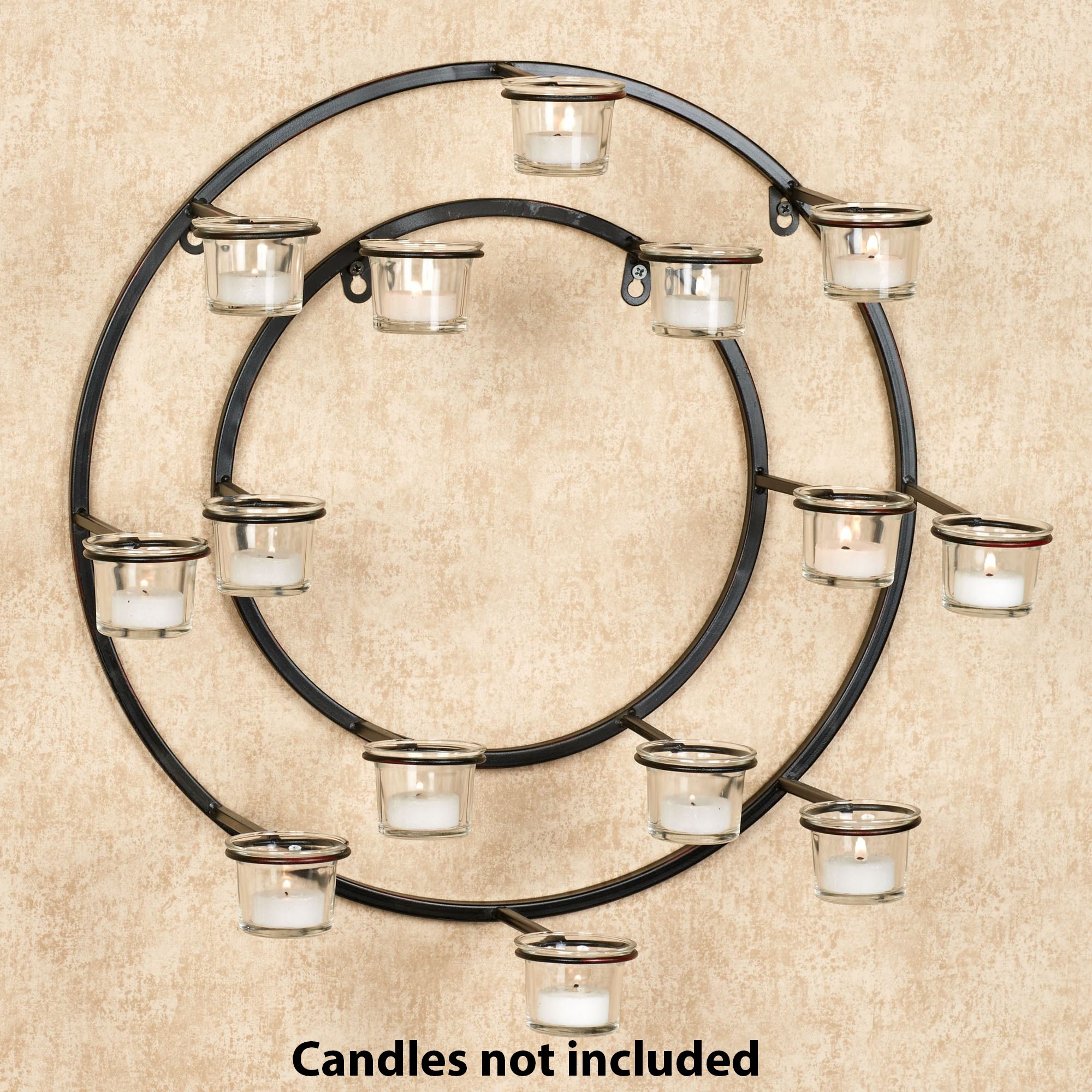 A&B Home Metal/Glass Candle Holder, 21.3 by 5 by 9.5-Inch
