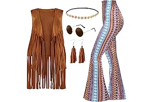 70s Style Retro Hippie Costume Outfits for Women