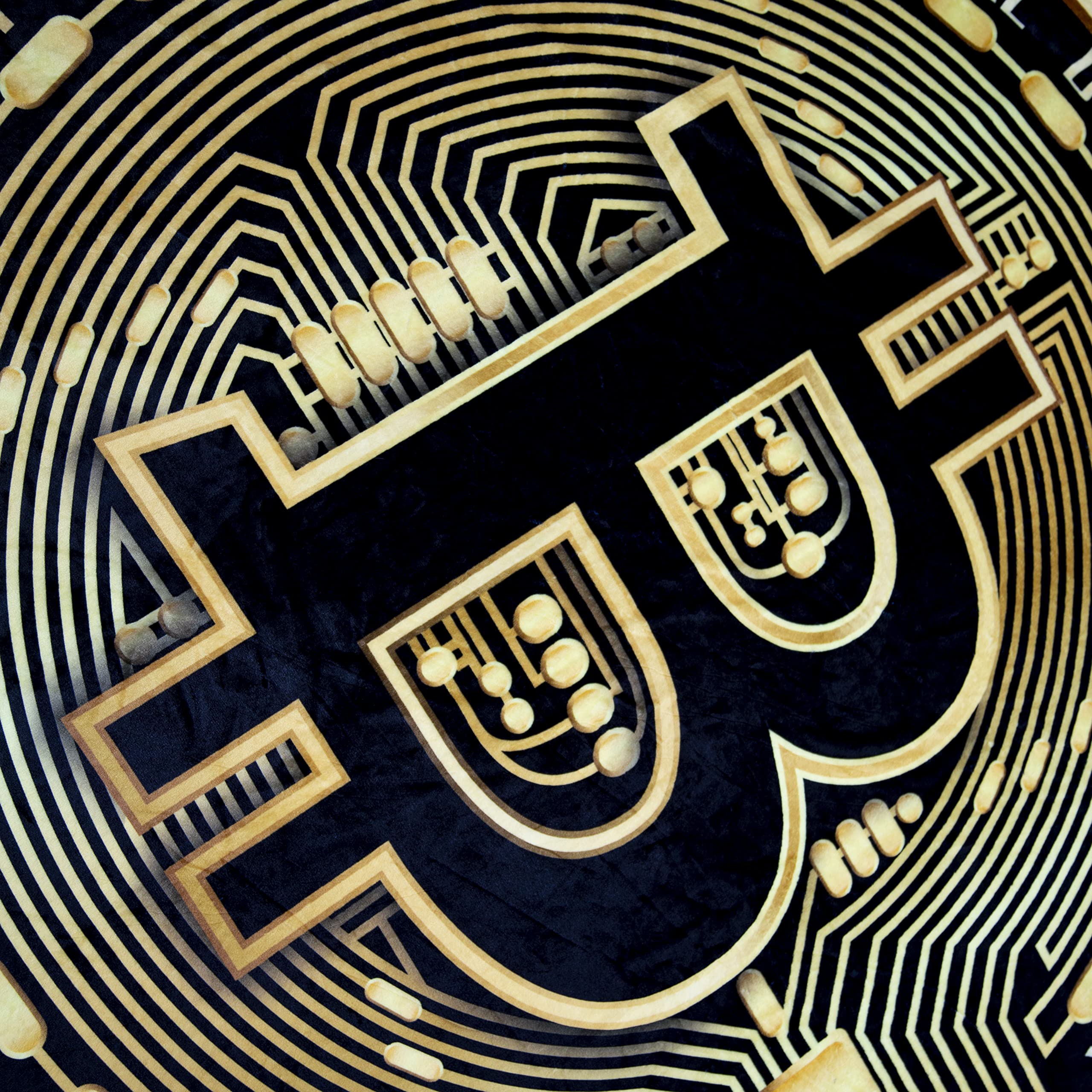 Amazon.co.jp: Cryptokingpinsビットコインコインラウンドブランケット- 177.8cm スーパーソフトフリーススロー  ビットコインブランケット- 快適な形でCrypto Coins コレクションセットから可能な最も物理的なビットコインギフトアイテム : ホーム＆キッチン