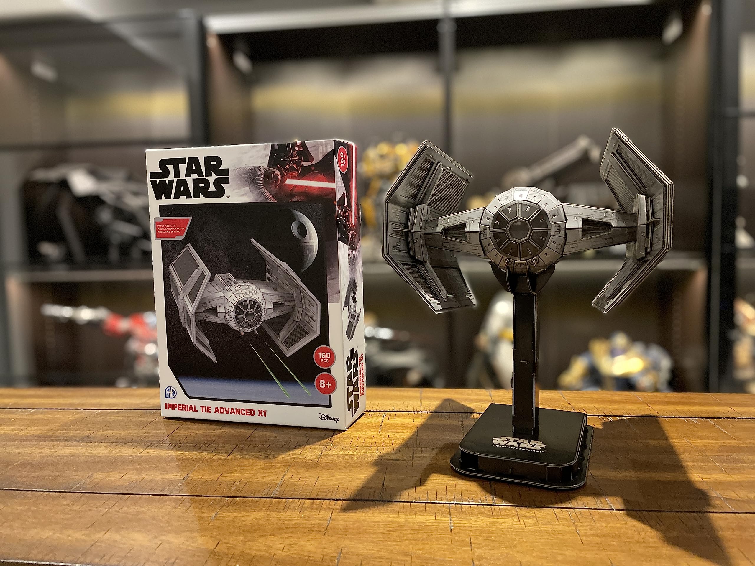 University Games Star Wars Imperial TIE Advanced x1 Fighter Model Kit, Grey, (U08517), Mittel - Image 4