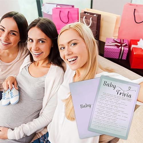 Miniatura 8 de Tarjetas de juego para baby shower, 30 colores degradados de uva para baby shower, tarjetas de juego de doble cara de 5 x 7 pulgadas para niños o