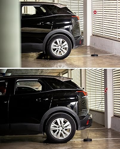 Miniatura 4 de VaygWay Señal de parada intermitente LED para garaje  Señal grande rojo brillante de 7 pulgadas, altura ajustable a 52 pulgadas, sensores