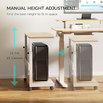 EUREKA ERGONOMIC RGB LED Gaming Desk, Music Sync Lights Up Tempered Glass Desktop,with Height Adjustable Computer Tower Stand Marble