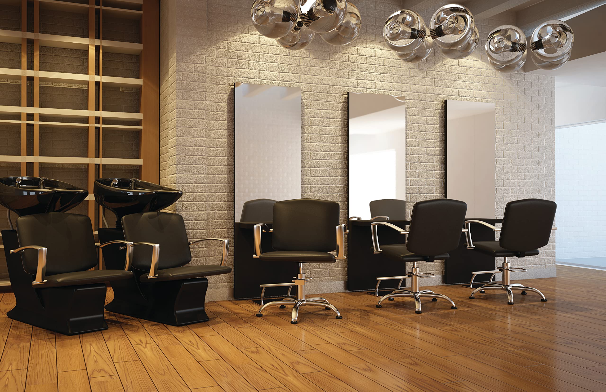 AYALA Friseurstuhl mit Waschbecken LADY PAKO Friseurwaschbecken Friseur Waschplatz Rückwärtswaschsessel Salon Friseursessel Waschsessel Schwarz