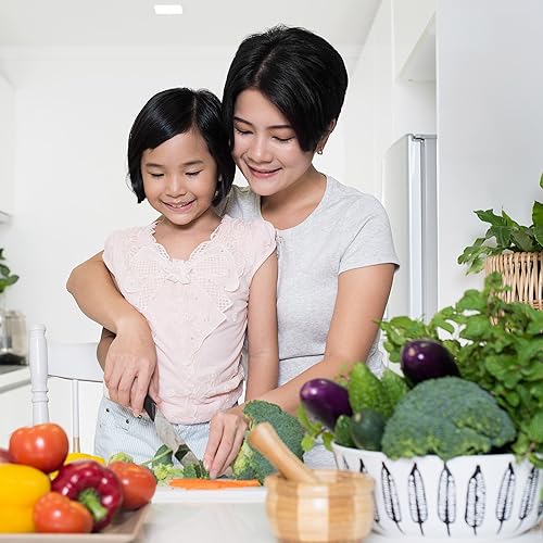 Miniatura 4 de Classic Cuisine - Juego de tablas de cortar de plástico para cocina, preparación de alimentos con ranura para jugos (rojo)