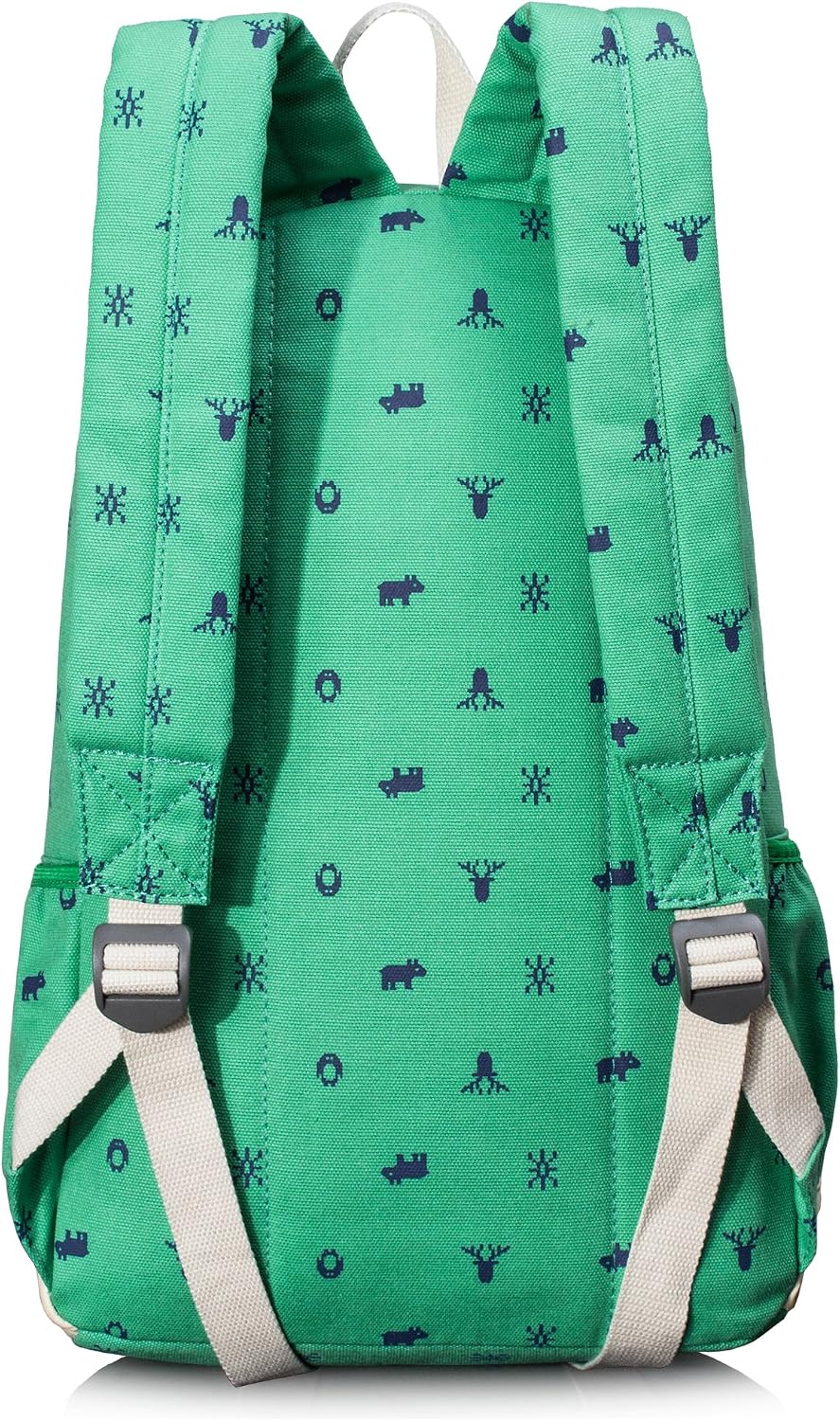 Leaper Cute Deer Canvas Backpack Shoulder Bag Pencil Bag Green
