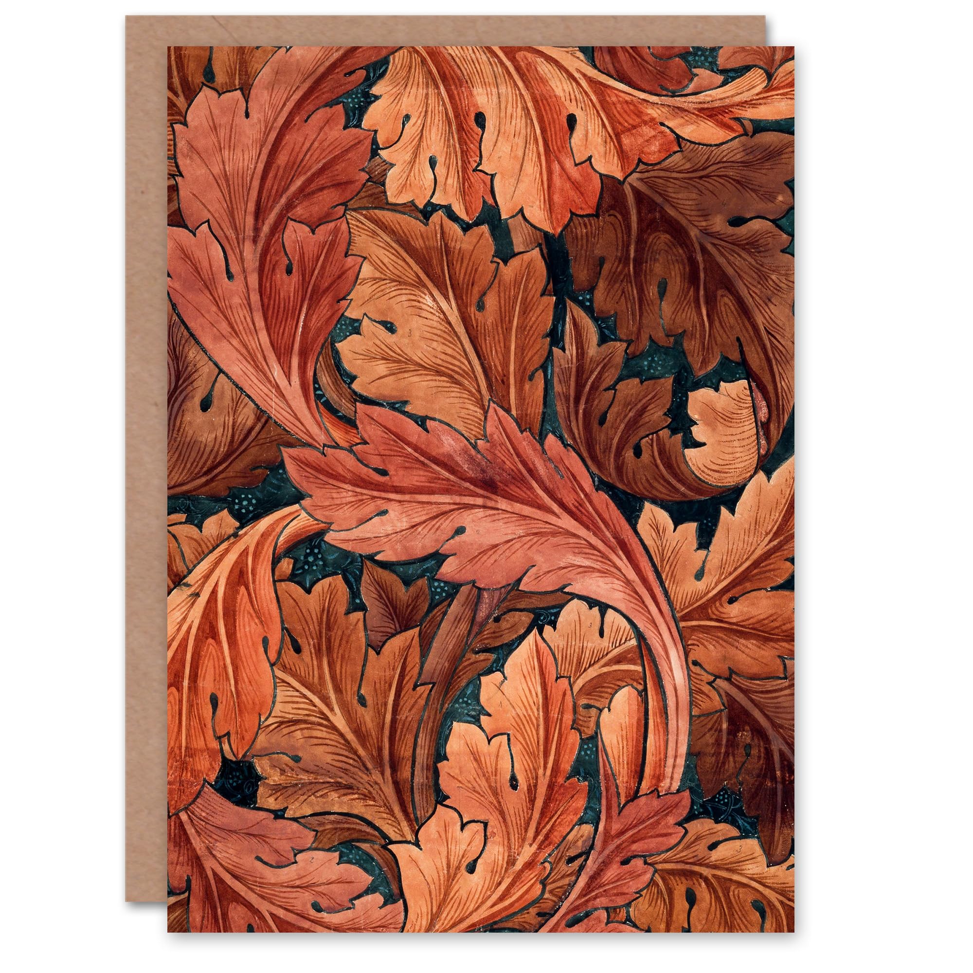 Artery8 William Morris Art Card Acanthus Leaves Pattern