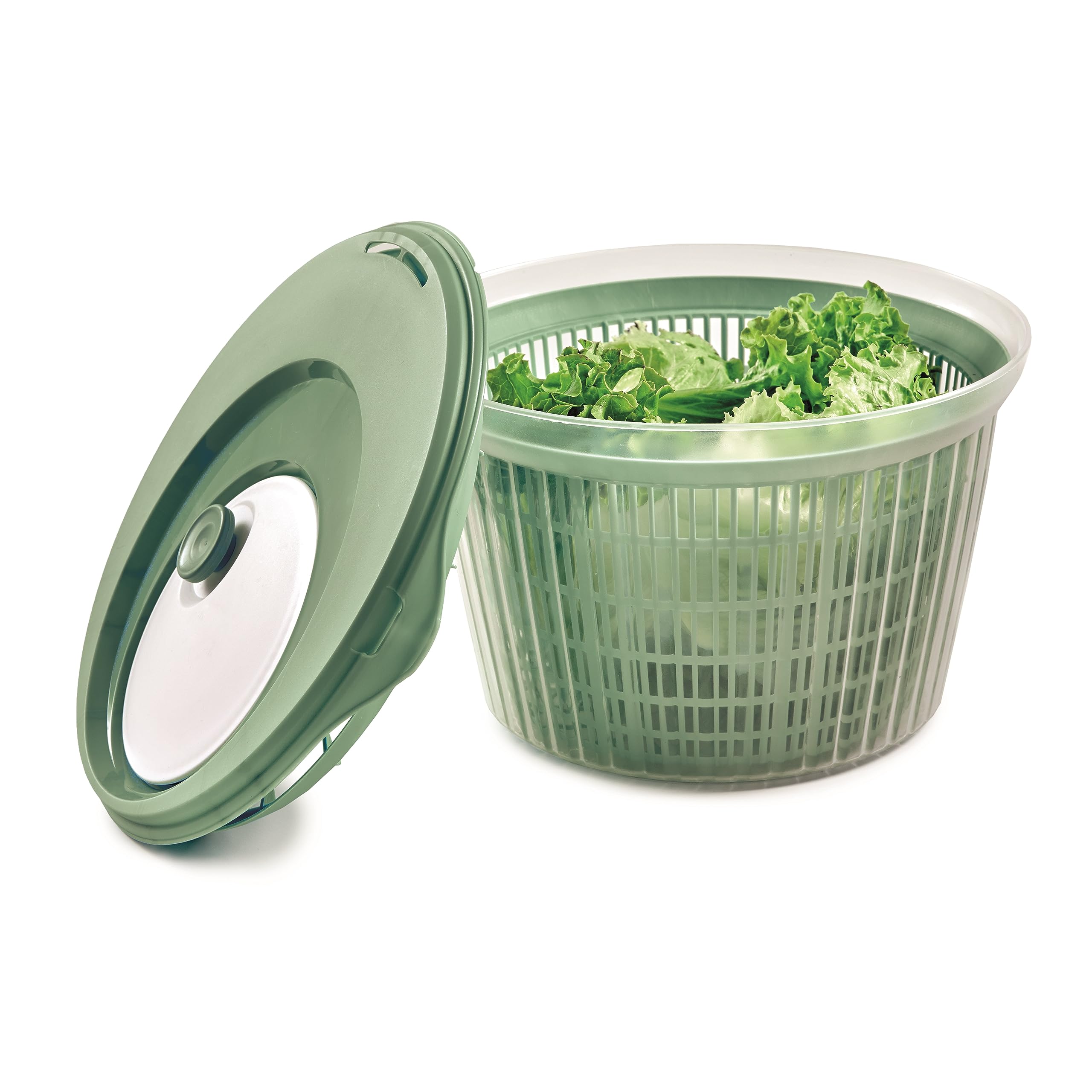 Snips Centrífugadora de Lechuga Ulaop | Escurridor de Ensalada | 4 litros | Color Verde | Fabricado en Italia | 25 x 25 x 16 cm Bpa Free, 4 LT