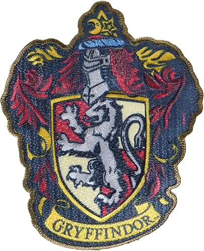 Simplicity Harry Potter Gryffindor - Parche termoadhesivo para ropa, mochilas y accesorios, 3.5 pulgadas de ancho x 4.25 pulgadas de largo,