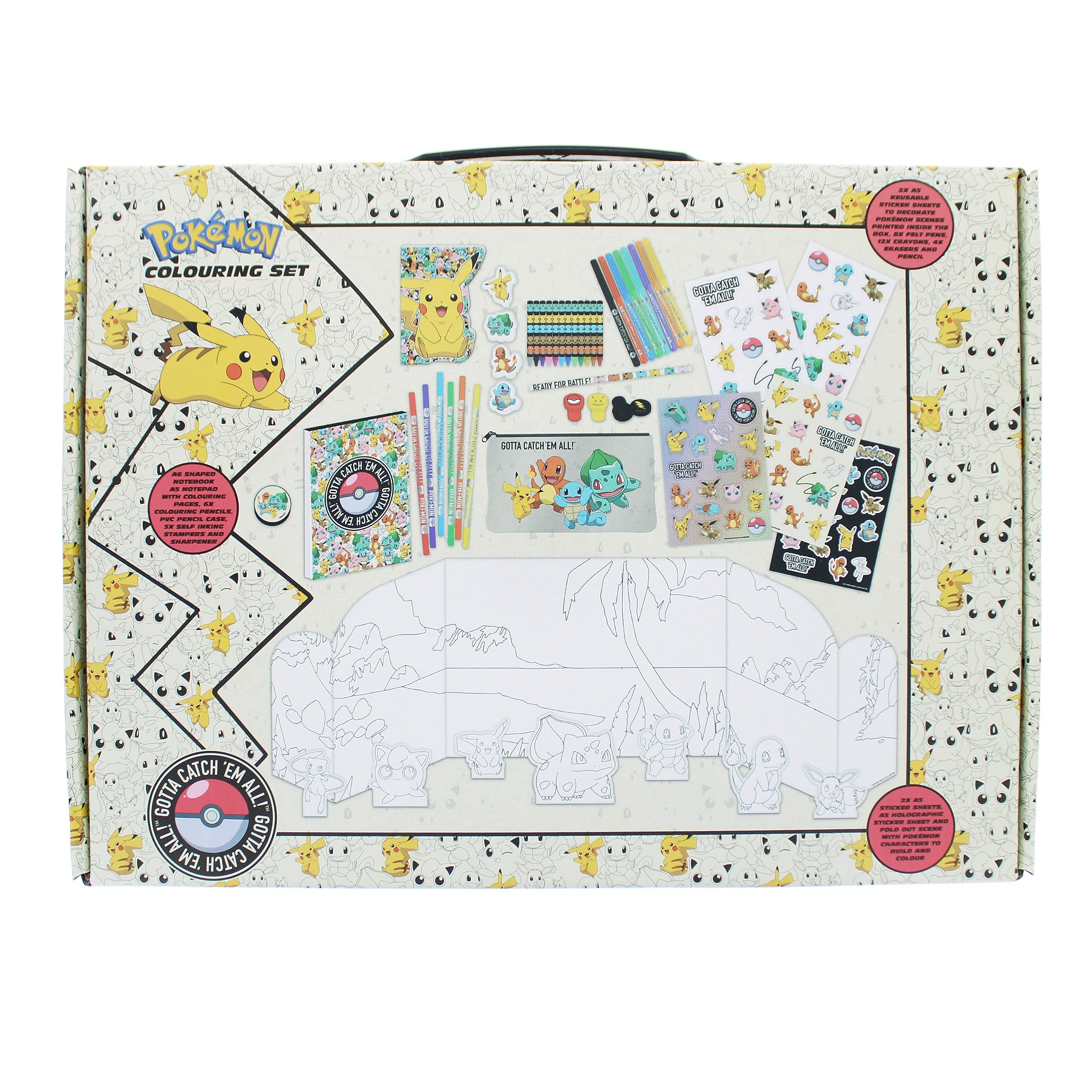 Blueprint Collections Pokemon Activity Set | Mega Large Art Set | Pokemon Colouring Set | Stationery Set | Pokemon Stationery Set | Large Colouring Set | Barbie Gifts, (PKAG5897)