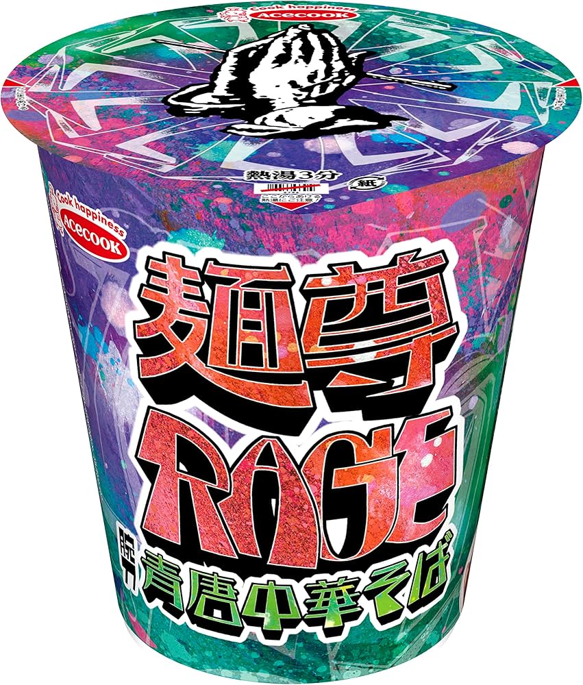 Amazon.co.jp: エースコック 麺尊 RAGE 腕刀 青唐中華そば 94g ×12個