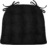 Vista 39 de Barnett Home Decor Cojín para Silla de Comedor de Microgamuza Camel con Lazos - 15 x 17 Tamaño Pequeño Cojín para Silla - Relleno de Espuma