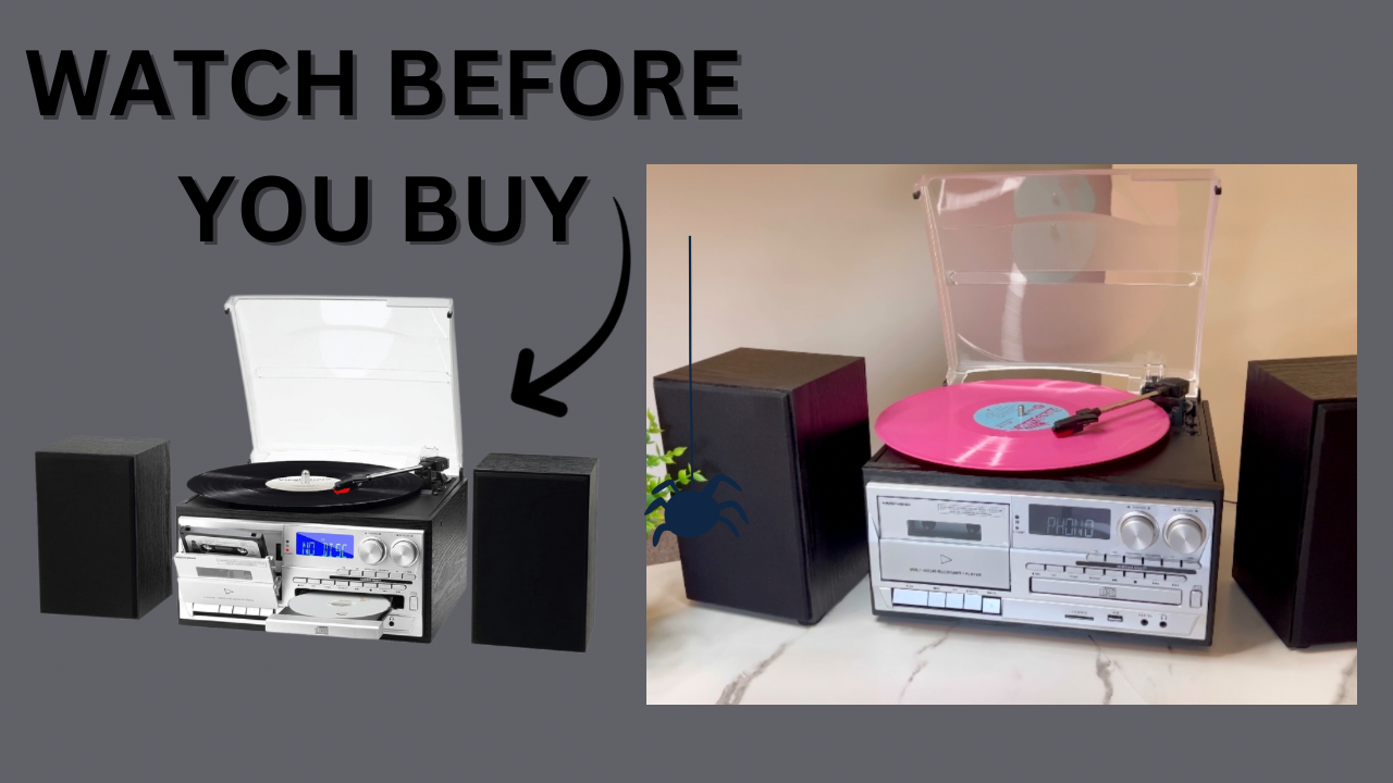 Watch MUSITREND 10 in 1 Record Player with Dual Stereo Speakers