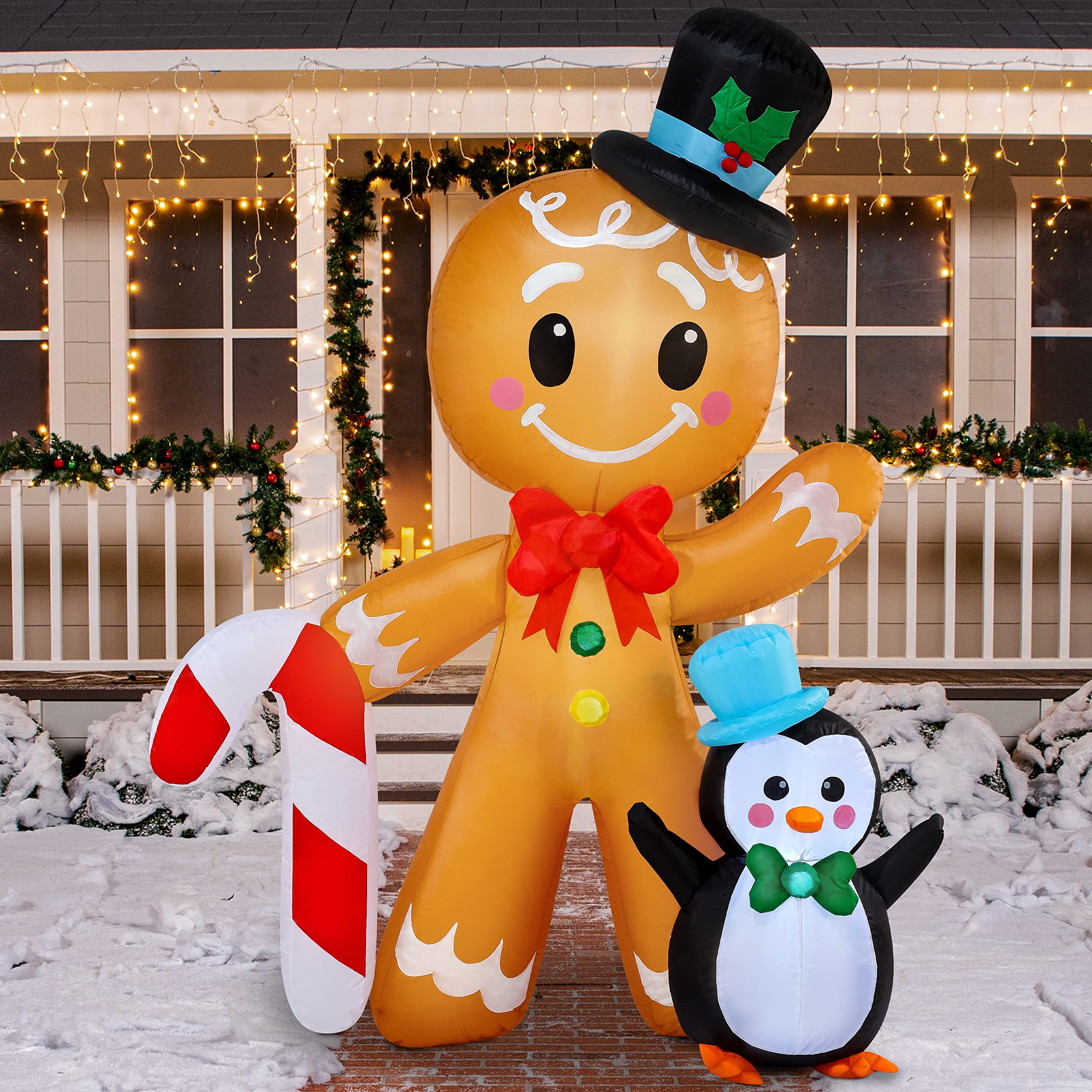 Joiedomi 6 FT Christmas Inflatables Gingerbread Outdoor Decorations