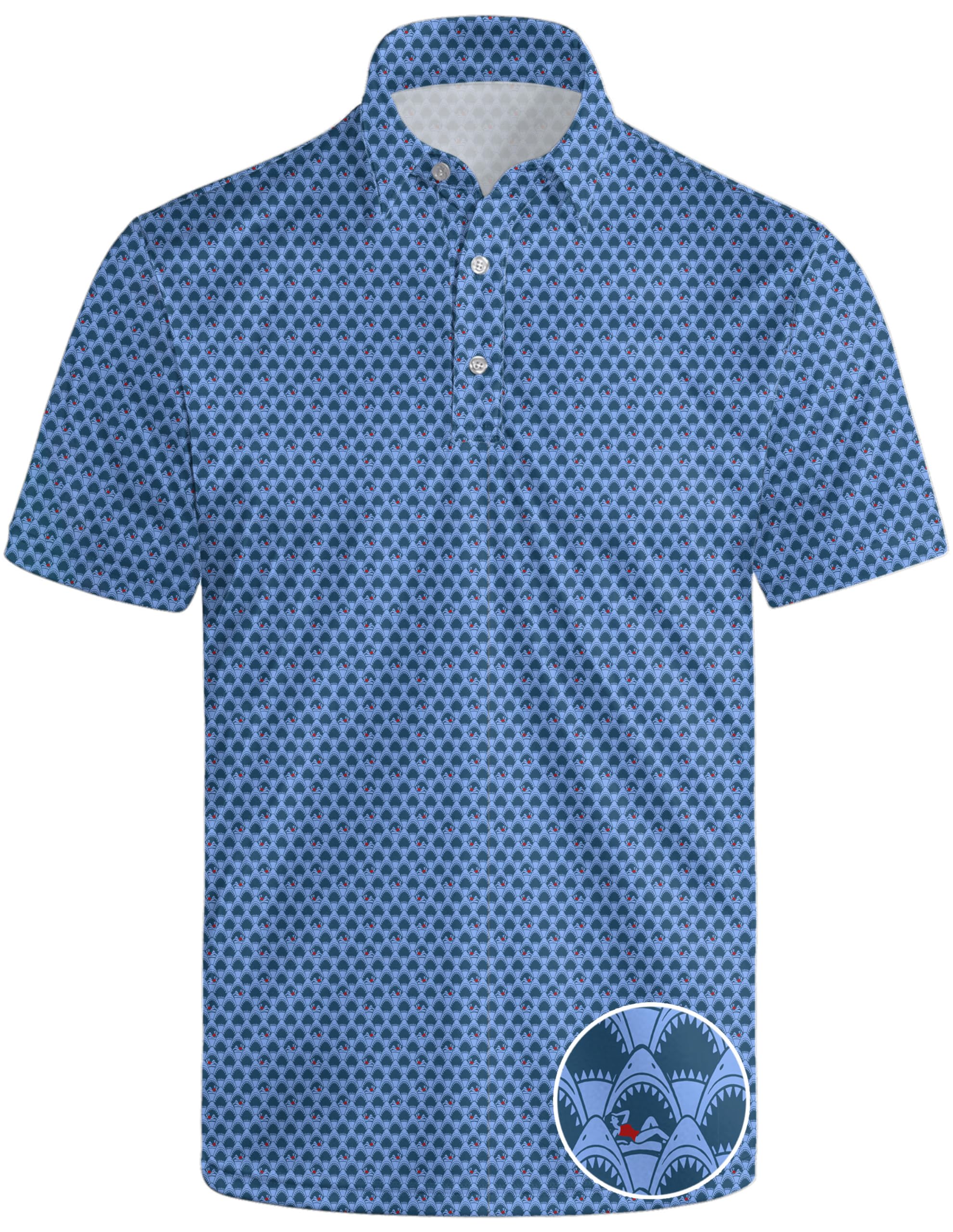 Mens Funny Golf Polo Shirts Short Sleeve Quick Dry Polo Shirts