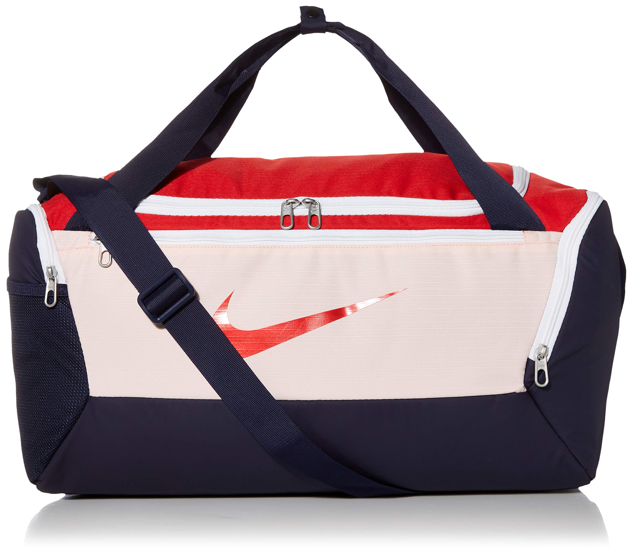 NIKE Brasilia Small Duffel - 9.0, Echo Pink/University Red/Dynamic Yellow