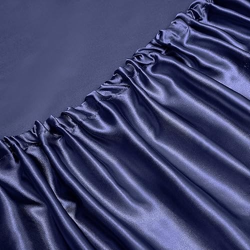 Vista 176 de Vonty Satin Sheets King Silky Soft Satin Bed Sheets Amber Beige Sheet Set, 1 Deep Pocket Fitted Sheet + 1 Flat Sheet + 2 Pillowcases