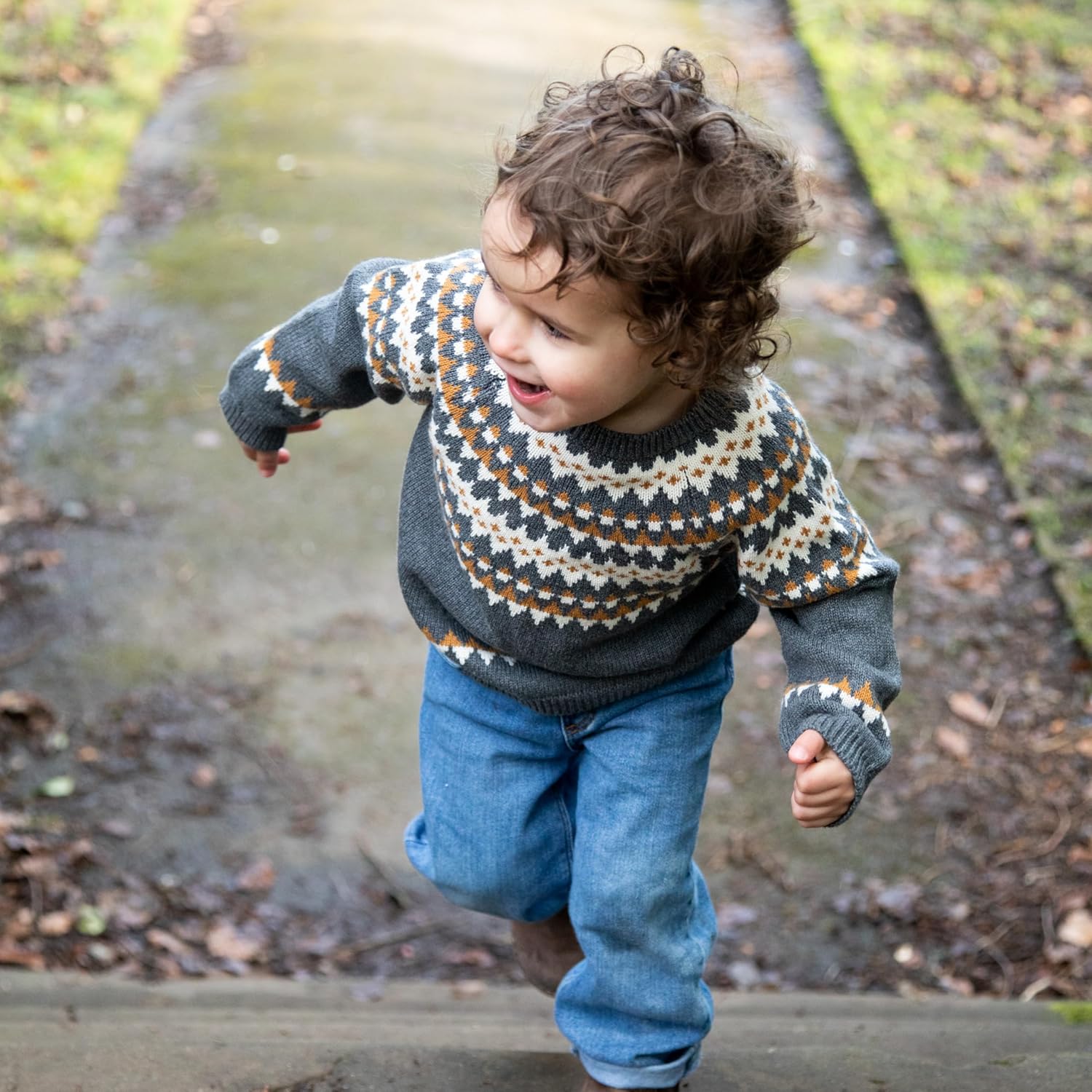 Munich Blue Toddler Baby Boy Cotton Knitted Sweater Long Sleeve Round Neck Pullover Tops Fall Winter Clothes - Image 4