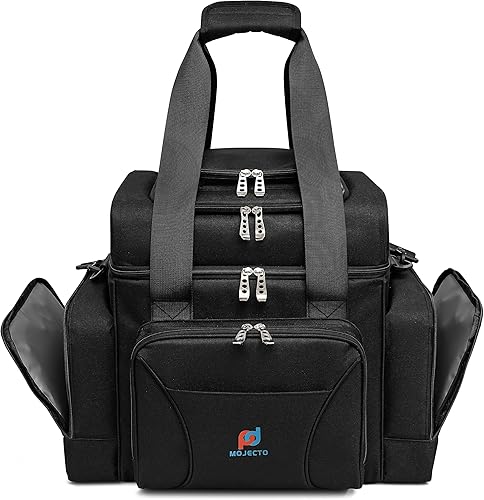 Miniatura 6 de Bolsa enfriadora extragrande (15 x 12.5 x 9 pulgadas) con forro duro a prueba de fugas. Dos compartimentos aislados, tela resistente, aislamiento