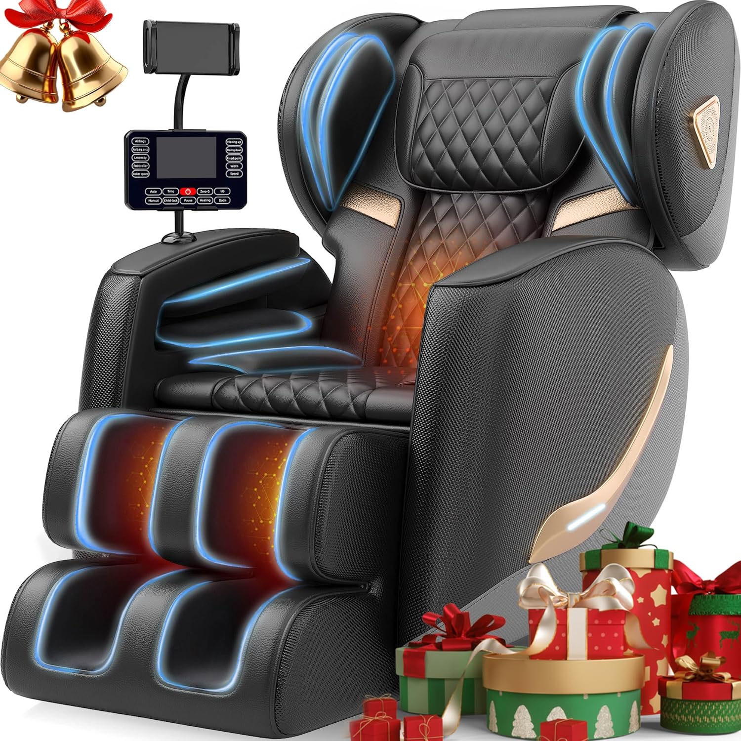 Upgraded Massage Chair Full Body, Zero Gravity Massage Chair Recliner- 10 Fix Points, 2026 Shiatsu Massage Chairs with Heat, Airbags, Foot Massage, 6 Auto Modes, Bluetooth Speaker